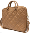 Guess Сумка для ноутбуков 15" | 40 х 29 х 4 см | Регулируемый плечевой ремень (макс.120 см) | Множество отделений для хранения | Страна бренда: США | Quilted Bag 4G metal logo with Zipper, Brown