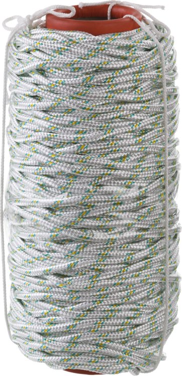 Сибин Фал d 6 мм, 650 кгс плетёный капроновый 16-прядный с капроновым сердечником, , бухта 100 м