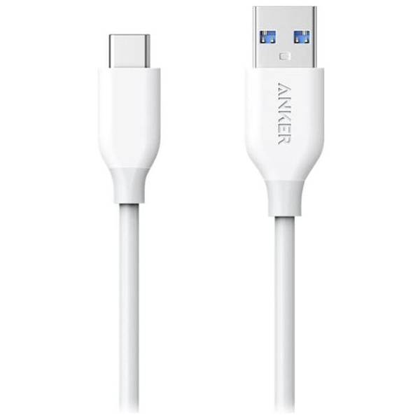 Кабель Anker PowerLine Select+ USB A to USB C 3ft White