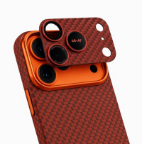CarbonShield Pro LensGuard - зашитная накладка на камеры для iPhone 17 Pro Max Orange