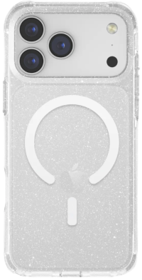 Uniq Чехол для iPhone 17 Pro Max | MagSafe | Прозрачный с блёстками | Ударопрочный | LifePro Xtreme Tinsel Lucent 