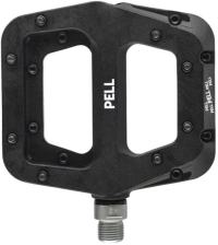 Pell Pedals Педали | Материал корпуса: Нейлоновый композит | Материал оси: CrMo Steel | Размер платформы: 110x101 мм | Высота: 15 - 18.4 мм | One Size, Black