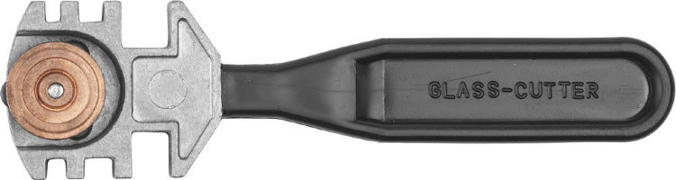 Зубр "ЭКСПЕРТ" 3360_z01 Стеклорез роликовый, 3 режущих элемента, с пластмассовой ручкой