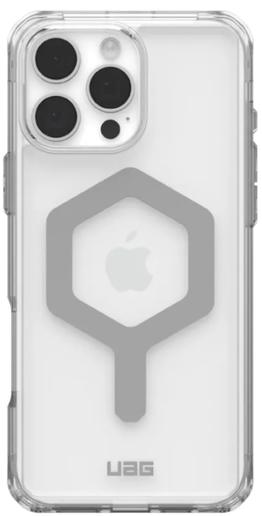 Urban Armor Gear Чехол для iPhone 16 Pro Plyo case с MagSafe, Ice/Silver