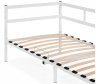 Woodville Односпальная кровать "Лавли" белая | Ширина - 90; Глубина - 196; Высота - 75 см
