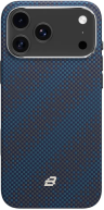 BlueO Чехол для iPhone 17 Pro, Tactile Woven Armor Aramid fiber | Kevlar | Совместим с MagSafe | Galaxy Blue
