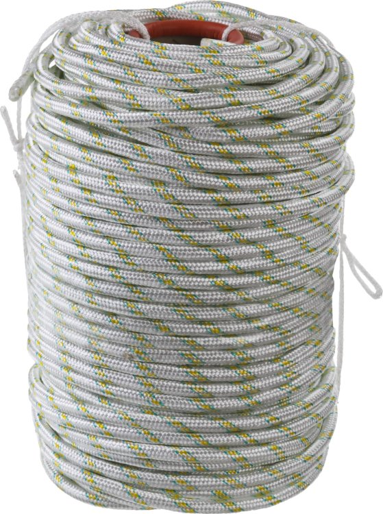 Сибин Фал d 10 мм, 1300 кгс плетёный капроновый 24-прядный с капроновым сердечником, , бухта 100 м