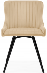 Woodville Кресло крутящееся "Хабри" бежевый / черный глянец | Ширина - 50; Глубина - 57; Высота - 77 см