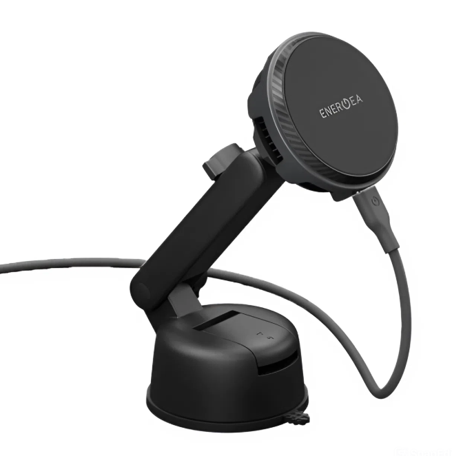 Energea MagArctic Drive Qi 2.2 Автодержатель с беспроводной зарядкой 25W Air/Dash + АЗУ 45W Gunmetal