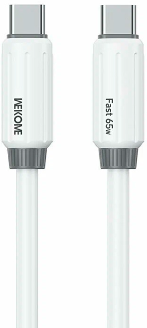 Wekome Кабель PD65W силиконовый мягкий Type-c - Type-c WDC-28 White, JOYA