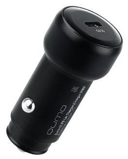 Автомобильное зарядное устройство Qumo PD (Charger 0080), Type C, черный
