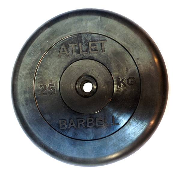 Barrbell Диск обрезиненный  ATLET 25 кг / диаметр 31 мм