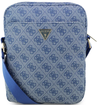 Guess Сумка для планшета до 10" | 25 х 20 х 5 см | Регулируемый наплечный ремень (до 140 см) | Внутренний карман для планшета | Страна бренда: США | 4G Bag with Triangle metal logo, Blue