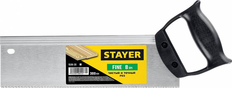 Stayer 1536-30_z01 Ножовка для стусла c обушком 300 мм, 8 TPI