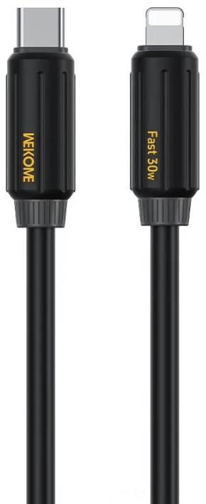 Wekome Кабель PD65W силиконовый мягкий Type-C to Lighting WDC-29 black, JOYA