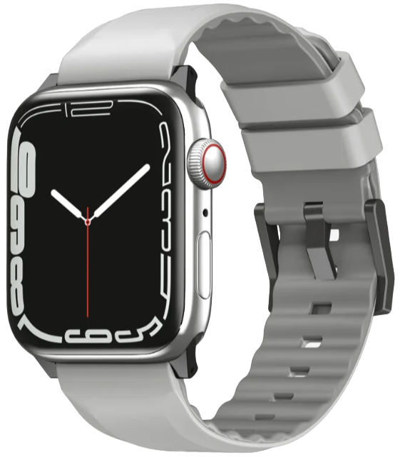 Uniq Linus Ремешок Силиконовый для Apple Watch 49 | 45 | 44 | 42 мм, Gray