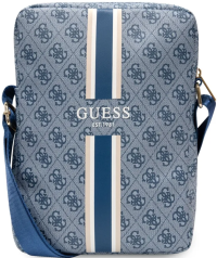 Guess Сумка для планшета до 10" | 25 х 18.5 х 4 см | Регулируемый наплечный ремень | Внутренний карман для планшета | Страна бренда: США |  4G Stripes Bag, Blue