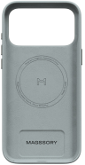 Magssory чехол для iPhone 18 Pro Max | Совместим с MagSafe | Gray, экокожа
