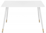 Woodville Обеденная группа "Акура" белое / дерево | Ширина сиденья - 49; Глубина сиденья - 43; Высота сиденья - 46; Длина стола - 120; Ширина стола - 80; Высота стола - 76 см