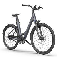 Электровелосипед ADO A28 Air серый, колеса 28"x1,75", двигатель 500 Вт, 65 Н*м, скрытая батарея 36 Вx9,6 А*ч=345,6 Вт*ч, скорость 30 км/ч, пробег 50 км, гидравлические дисковые тормоза, полноразмерные крылья, Type-C зарядка, защита IPX5, вес 19,7 кг, груз