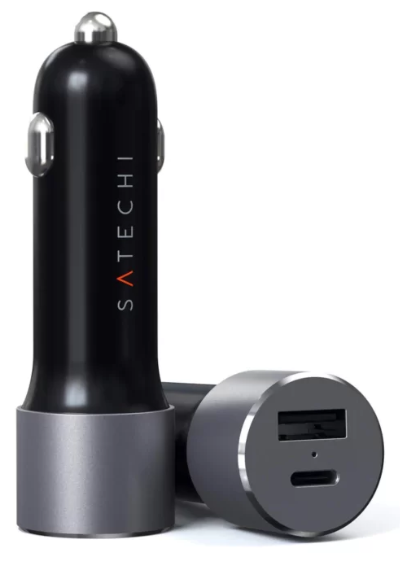 Satechi 72W Type-C PD Car Charger, Space Gray Автомобильное зарядное устройство 