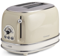 Ariete Тостер Vintage | 2 отсека | Мощность: 810 Вт | 6 уровней подрумянивания | Подогрев и размораживание | Автоматический выброс ломтиков | Металлический корпус | 00C015513AR0