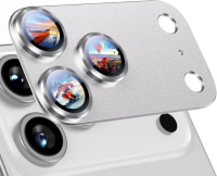 ZetZet Защитное стекло для камеры iPhone 17 Pro Max | Полное покрытие | Защита от царапин, Silver