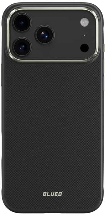 BlueO Чехол для iPhone 17 Pro Max, Armor Aramid fiber | Kevlar | Совместим с MagSafe | 600D | Black