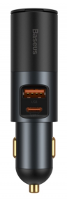 Автомобильное зарядное устройство BASEUS Share Together Port, USB+USB-C+прикуриватель, 3A, CCBT-C0G
