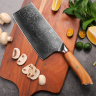 Xiaomi нож из дамасской стали для мяса Keemake 7 Inch Cleaver Knife 67 слоев основа VG10 (10CR15MOV) + 316 сталь HRC60+-2 (P-2) бежевый