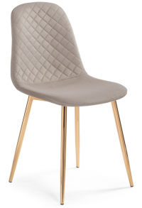 Woodville Стул на металлокаркасе Dabl latte | gold | Ширина - 44; Глубина - 53; Высота - 86 см