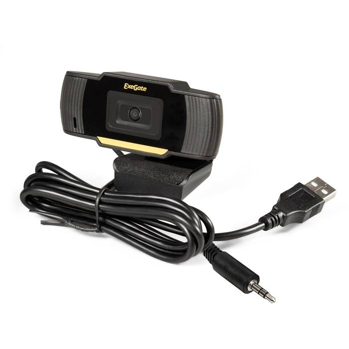 Веб-камера ExeGate GoldenEye C270 (матрица 1/3" 0,3 Мп, 640х480, 480P, USB, микрофон с шумоподавлением) <EX286180RUS>
