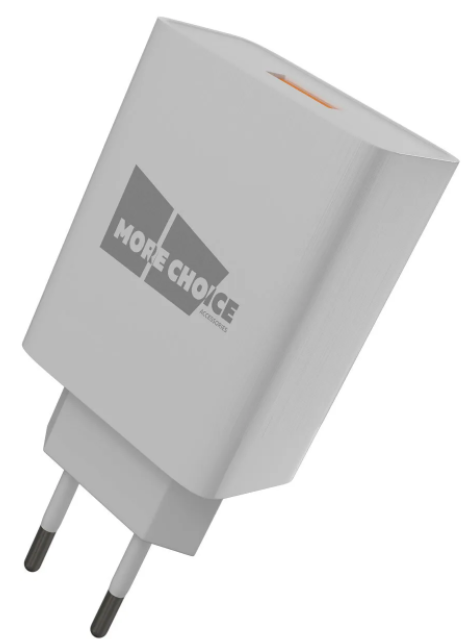 Сетевое зарядное устройство 1USB 3.0A QC3.0 быстрая зарядка More choice NC52QC (White), SOTA