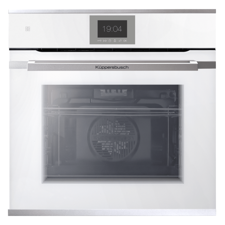 Kuppersbusch Встраиваемый Духовой шкаф BP 6550.0 W1 Stainless steel | Катализатор Ökotherm | Более 40 автоматических программ |  Технология пиролитической очистки | Четырехслойное остекление дверцы | Сенсорный TFT-дисплей 3.9 | 595х595х559 мм