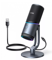 Ugreen микрофон настольный с RGB подсветкой CM769 (35629) Desktop USB Microphone with RGB Lights. Цвет: серый