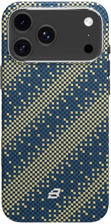 BlueO Чехол для iPhone 17 Pro Max, Tactile Woven Armor Aramid fiber | Kevlar | Совместим с MagSafe | Galaxy Green