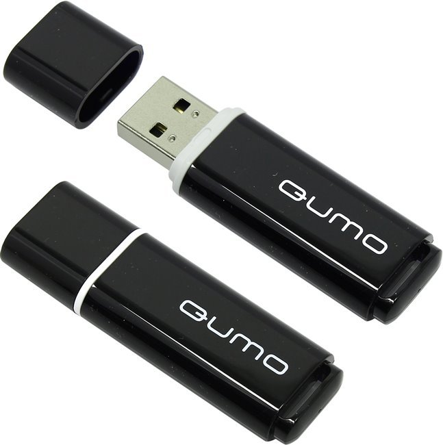 Накопитель QUMO 4GB USB 2.0 Optiva 01 Black, цвет корпуса  черный