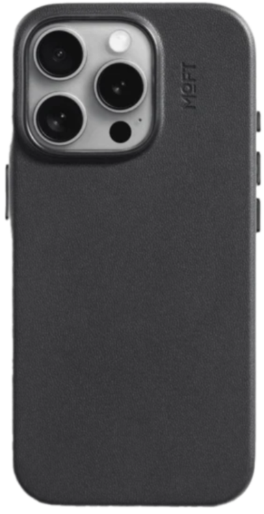 Moft Чехол для iPhone 16 Pro Max совместим с MagSafe, Snap Phone Case (Экокожа Movas) Черный