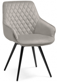 Woodville Кресло крутящееся "Эгел" серый / черный глянец | Ширина - 57; Глубина - 64; Высота - 88