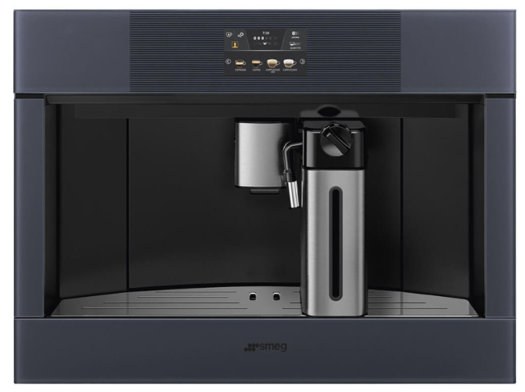 Smeg Встраиваемая Автоматическая кофемашина CMS4104GRU, 60 см, высота 45 см, производство Италия, стекло Neptune Grey