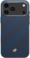 BlueO Чехол для iPhone 17 Pro Max, Tactile Woven Armor Aramid fiber | Kevlar | Совместим с MagSafe | Galaxy Blue