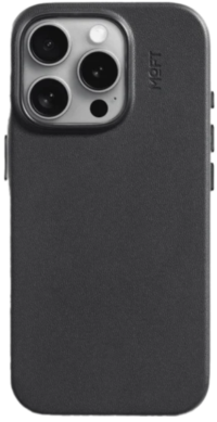 Moft Чехол для iPhone 16 Pro совместим с MagSafe, Snap Phone Case (Экокожа Movas) Черный