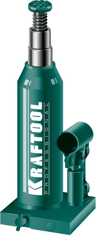 Kraftool 43463-2 Домкрат гидравлический бутылочный "Double Ram", сварной, телескопический, 2т, 170-380мм