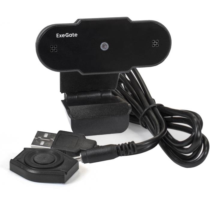 Веб-камера ExeGate BlackView C310 (матрица 1/3" 0,3 Мп, 640х480, 480P, шторка, USB, фиксированный фокус) <EX287384RUS>