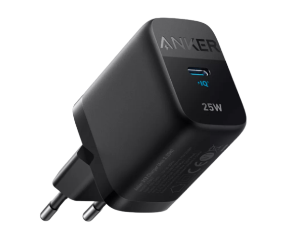 Anker сверхбыстрое зарядное устройство 25w для iPhone 15 Pro Max, c технологией PowerIQ 3.0 | A2642 Black