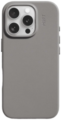Moft Чехол для iPhone 16 Pro совместим с MagSafe, Snap Phone Case (Экокожа Movas) Серый 