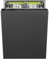 Smeg Полностью встраиваемая посудомоечная машина ST363CL | Загрузка 13 комплектов посуды, 11 программ, регулируемая на 3 уровня верхняя корзина с полной загрузкой, 818x598x545 мм