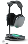 Satechi 2 in 1 Headphone Stand with Wireless Charger. Подставка для наушников 2-в-1 с беспроводным зарядным устройством  Цвет - Серый Космос.