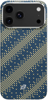 BlueO Чехол для iPhone 17 Pro Max, Tactile Woven Air Aramid fiber | Kevlar | Совместим с MagSafe | Galaxy Green