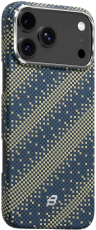 BlueO Чехол для iPhone 17 Pro Max, Tactile Woven Air Aramid fiber | Kevlar | Совместим с MagSafe | Galaxy Green